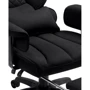 Кресло GT Racer B-2511 Fabric Black: Оснащение Поясничный валик, Подлокотники, Механизм качания, Подставка для ног, С крестовиной, С колесиками