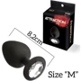 Анальная пробка с кристаллом MAI Attraction Toys №48 Black М