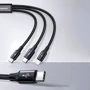 Кабель Baseus Cable USB-C to Lightning/microUSB/USB-C Rapid 1.5m Black (CAMLT-SC01) фото 5