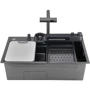 Кухонная мойка Lefton Two Outlets Waterfall Faucet Kitchen Sink with Digital Temperature Display & LED Lighting-KS2208: Форма Прямоугольная