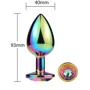 Металлическая анальная пробка MAI Attraction Toys №74 Rainbow