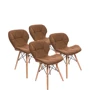 Комплект стільців GT Racer X-D27 Fabric Brown 4 шт.