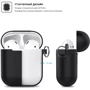 Чехол для наушников TPU Case with Belt Black for Apple AirPods: Материал Силикон