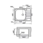 Teka CLASSIC 1B ½ D 580.500 (40109616): Форма Прямоугольная