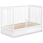 Дитяче ліжечко Klups Timi 120х60 см з ящиком та перегородкою біле