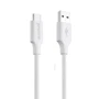 Кабель Proove USB Cable to USB-C Striped Silicone 1m White