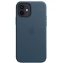 Чехол для iPhone Apple Leather Case with MagSafe Baltic Blue (MHK83) for iPhone 12 mini