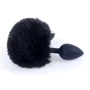Анальная пробка S с хвостом BOSS of TOYS Boss Series - Silicon PLUG Bunny Tail Black, BS6400100