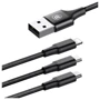 Кабель Baseus USB Cable to Lightning/microUSB/USB-C Rapid 1.2m Black (CAMLT-SU01) фото 5