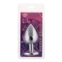 Анальная пробка CRYSTAL Silver Pink Topaz, L