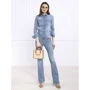 Женская сумка тоут GUESS SILVANA 2 CMPRTMNT MINI TOTE бежевая (HWWS8665770-NTC): Пол Женский