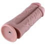 Двойной дилдо для секс-машин Hismith 8.5” Two Cocks One Hole Silicone Dildo