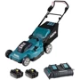 Газонокосилка Makita DLM538CT2 аккумуляторная: Высота скашивания, мм 20-80