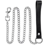 Поводок Fetish Tentation Premium Metal leash with cowhide leather wrist 115 см