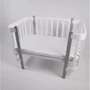 Детская кроватка трансформер IngVart Nika 60/120 белая с серыми ножками (3190037040)