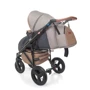 Универсальная коляска 2-в-1 Broco Capri textile cappuccino: Материал колес резина (надувные)