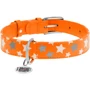 Ошейник Collar Glamour с узором Звездочка Светящийся с QR паспортом 38-49 см 25 мм оранжевый (4823089301358): Цвет оранжевый