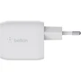Зарядное устройство Belkin Wall Charger Home 2xUSB-С 45W GaN PD PPS White (WCH011VFWH): Особенности Power Delivery (PD), Быстрая зарядка, USB-C