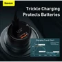 Зарядное устройство Baseus Car Charger USB-C+USB Superme Digital Display 100W Black (CCZX-01) фото 9