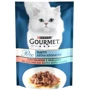 Влажный корм GOURMET Perle Duo для взрослых кошек мини филе в подливке с лососем и сайдой 26x85 г (8445291188228): Тип Влажный корм