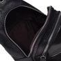 Mужская сумка-слинг Borsa Leather черная (K1330-black): Застежка Молния