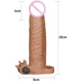 Насадка на член LoveToy Pleasure X-Tender Vibrating Penis Sleeve Add 2" Brown