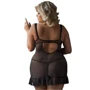 Пеньюар SoftLine - Bianca, Plus Size, XXXL (black)