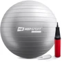 Мяч для фитнеса Hop-Sport 55 см + насос серебристый (HS-R055YB)