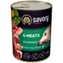 Влажный корм Savory для взрослых собак с четырьмя видами мяса 400 г (30396)
