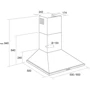 Витяжка Pyramida KH 60 (1000) WH: Тип фільтра повітря Відведення
