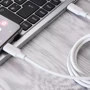 Кабель Proove Cable USB-C to USB-C Striped Silicone 60W 1m White: Довжина 1 м