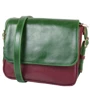 Жіноча сумка почтальонка Laskara різнобарвна (LK-10245-green-plum): Матеріал Штучна шкіра