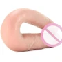 Pipedream Cock U-shape Double Trouble M - двойной фаллоимитатор, 34x3.3 см, телесный