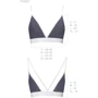 Спортивный топ с двойными бретелями Passion PS007 TOP dark grey, size M