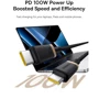 Кабель Baseus Cable USB-C to USB-C 100W 2m Gold/Black (P10377803U01-02) фото 8