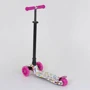 Самокат триколісний MAXI "Best Scooter" пластмасовий, трубка керма алюмінієва Pink / White / Black (74512): Тип гальма ножний