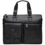 Чоловіча сумка месенджер Borsa Leather чорна (K18825-black)