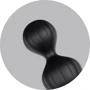 Satisfyer Beads Silicone black - анальные шарики, 20.5х3.4 см, черный