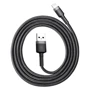 Кабель Baseus USB Cable to Lightning Cafule 2m Grey/Black (CALKLF-CG1): Довжина 2 м