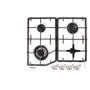 Варильна поверхня газова Borgio 6742-17 (White Enamelled): Розташування панелі спереду
