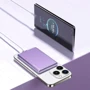 Зовнішній акумулятор WK Wekome Power Bank 5000mAh Ultra-Thin Magnetic Wireless 15W Purple (WP-30): Особливості беспроводная зарядка, Компактный размер, Индикатор заряда, Поддержка MagSafe, быстрая зарядка