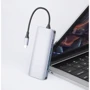 Адаптер WIWU Adapter A12 Alpha 12 in 1 USB-C to 3xUSB 3.0+3xUSB 2.0+USB-C+SD+HDMI+RJ45+3.5 Grey фото 4
