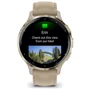 Смарт-часы Garmin Venu 3S Soft Gold Stainless Steel Bezel with French Grey Case and Leather Band (010-02785-55): Материал корпуса Армированный волокном полимер / Нержавеющая сталь (Безель)
