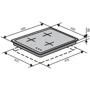 Варочная поверхность газовая Ventolux HG430-G1G CEST (IVORY): Размеры для встраивания (ШxГ) 41.5x47 см