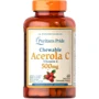 Puritans Pride Chewable Acerola with Vitamin C 500 mg Ацерола с витамином С со вкусом ягод 60 жевательный таблеток