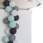 Гирлянда Cotton ball lights на 20 шаров 3,8м, Aqua-Grey: Применение Для дома