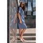 Платье FLFashion Вихрь ФПВ 3042 48 синее повседневное удлиненное миди: Вид Повседневные платья
