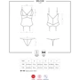 Мягкий корсет со стрингами Obsessive 810-COR-2 corset & thong white S/M