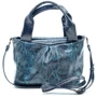 Жіноча сумка тоут ARTiS Bags синя (1715 7018-7003): Фактура Тиснение, Под змею, Матовая