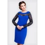 Платье FashionUp PL-1599C 48 синее повседневное до середины бедра